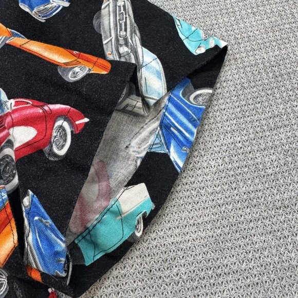 Vintage Classic Cars Handmade Mens Button Up Shirt Black Short Sleeve Size XL? - Picture 8 of 16